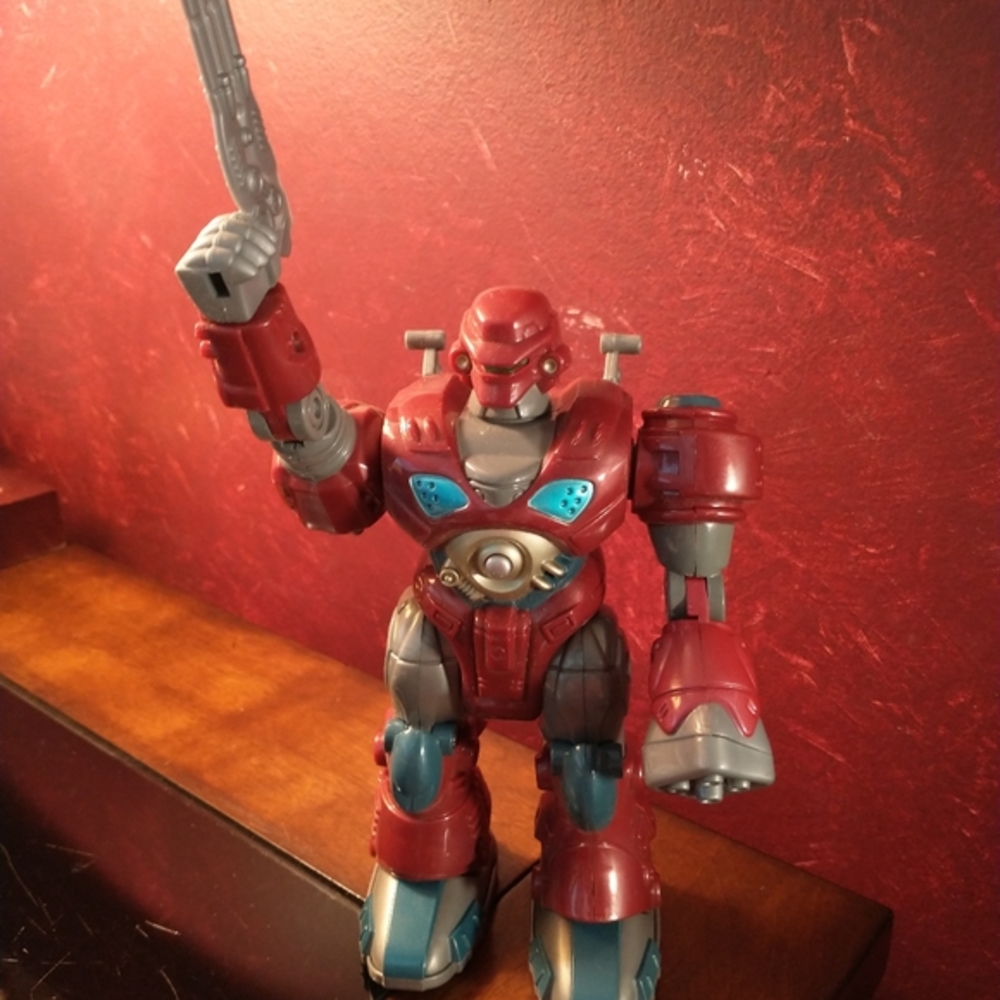 Cybotronix MARS Red Revo Walking Robot 7" Multi-Articulated Arms Light-Up Eyes